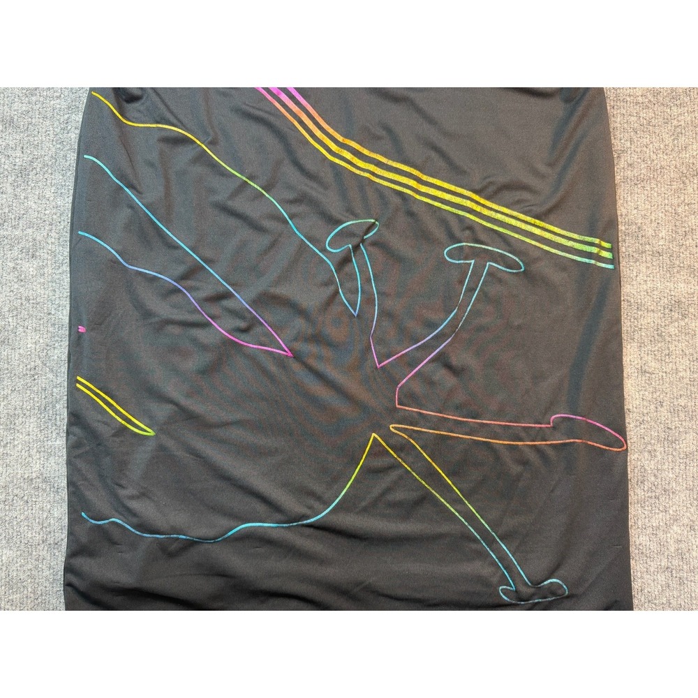 VTG Versace Sport Black Rainbow Abstract Graphic Pencil Skirt Italy Size XL NWOT - Picture 7 of 10